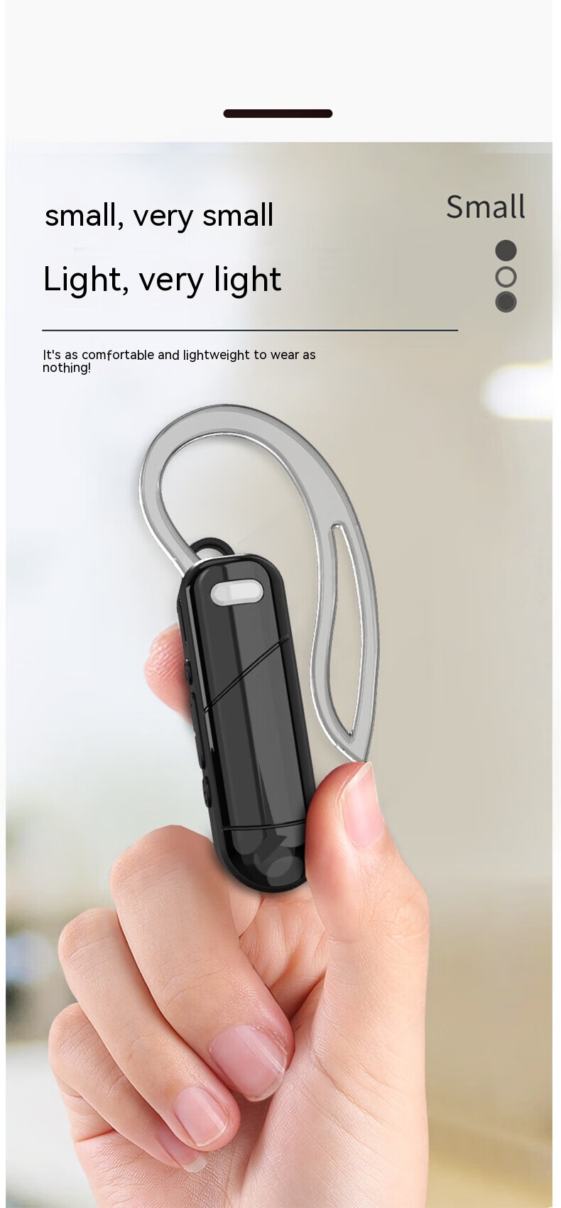 Clarigo Mini ear-mounted walkie-talkie KYX668 Type-c charging port Long life